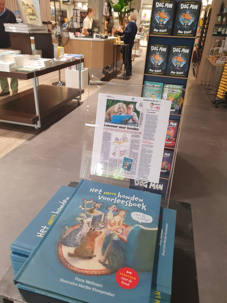 Het eerste hondenvoorleesboek in de boekhandel